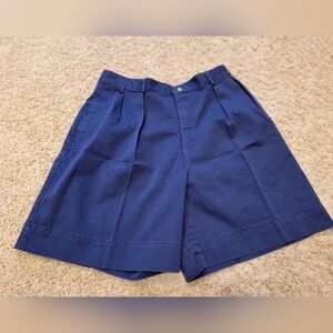 Vintage L.L. Bean Mom Navy Cotton Shorts USA Made Tagged Sz 18 Measures 16.5